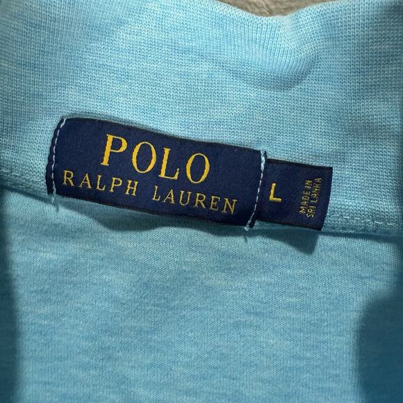 Polo Ralph Lauren Men's Size Large Turquoise Blue 1/4 Zip Pullover L/S Sweater - Picture 3 of 7